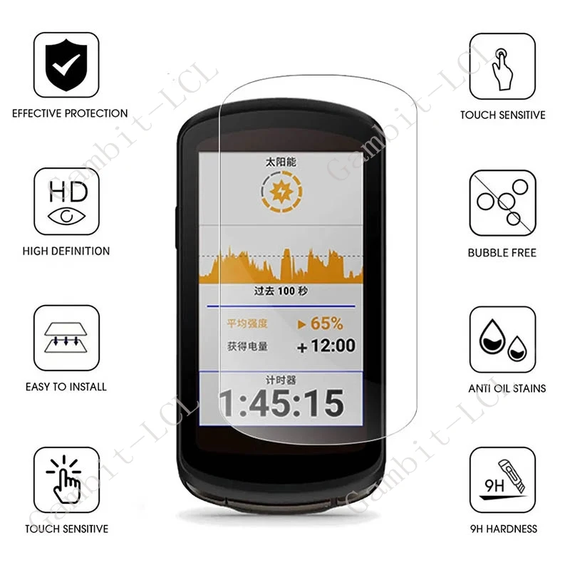 Protector de pantalla para Garmin Edge Explore 2, película protectora de vidrio templado, 9H HD, 3 piezas, Original - imagen 2