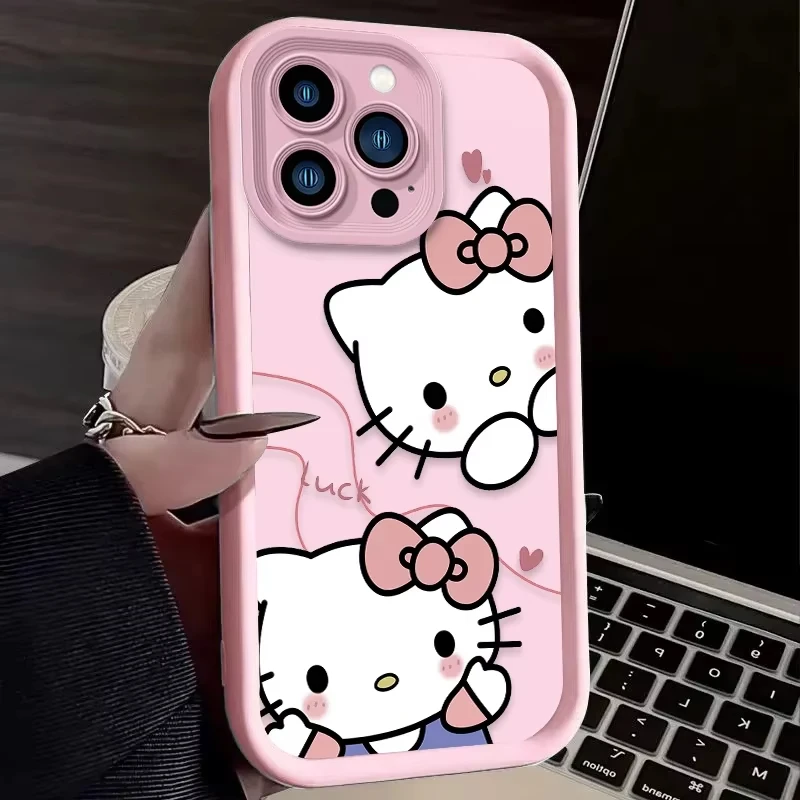 Funda de teléfono bonita Pochacco Hello Kitty para iPhone 16e 16 15 14 13 12 11 Pro Max XS Max XR 7 8 Plus, funda trasera de silicona a prueba de golpes - imagen 4