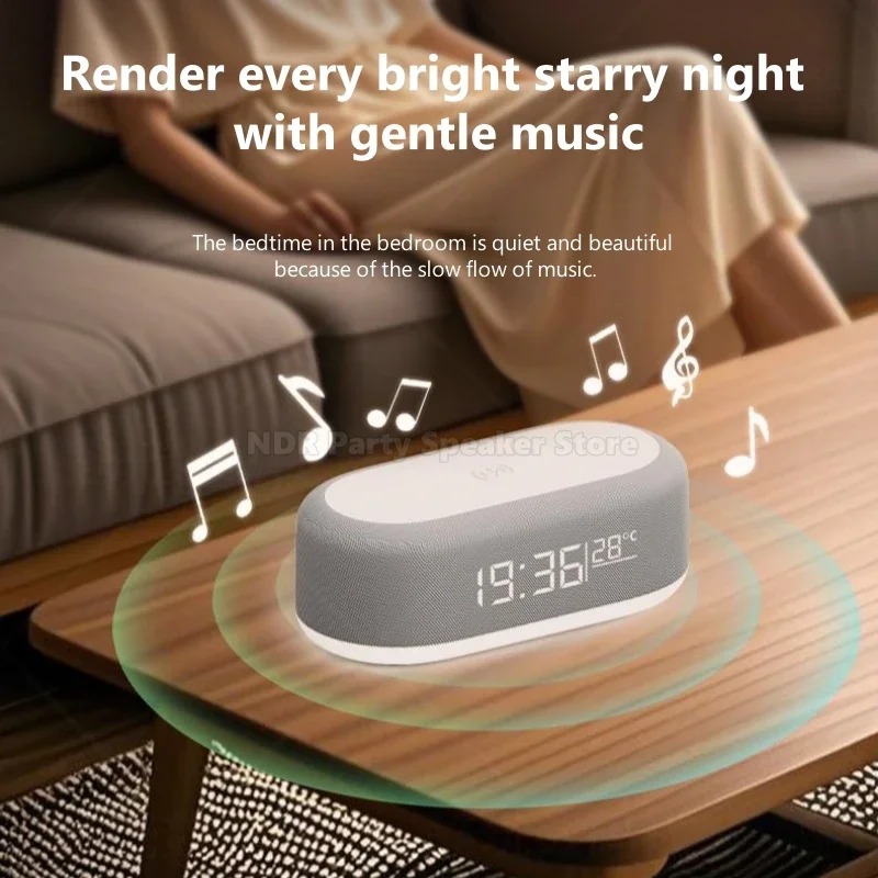 Altavoces Bluetooth multifunción 15W reloj despertador Digital inteligente teléfono móvil 6 en 1 estación de carga rápida cargador inalámbrico - imagen 5