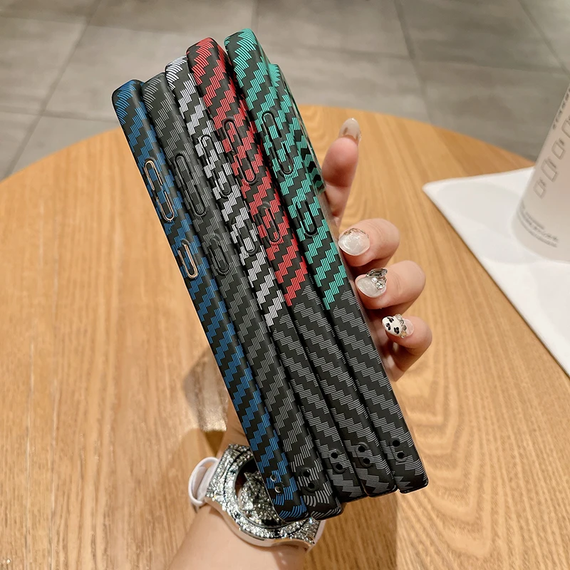 Para Oneplus ACE5 Pro 13R PC funda con patrón de textura de fibra de carbono cubierta dura mate para One Plus 1 + 13R ACE5 Pro delgada a prueba de golpes - imagen 3