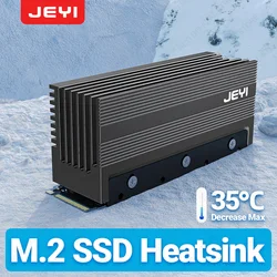 JEYI Disipador Aluminio SSD M.2 2280 Pasivo con Aletas