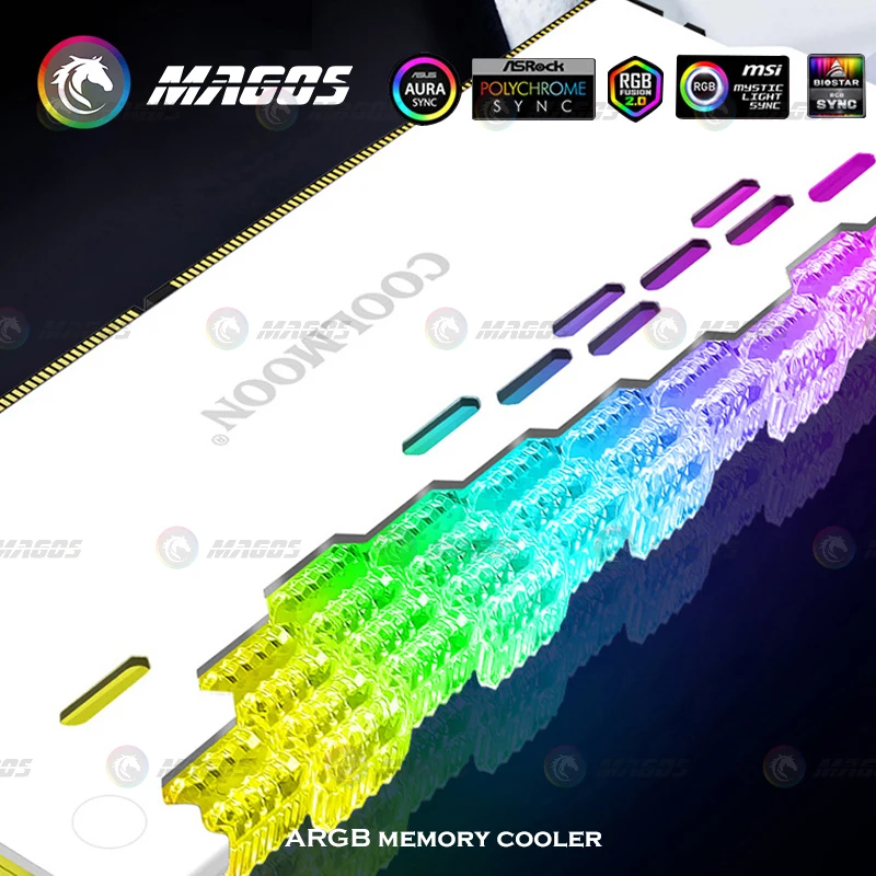 Cool Moon-disipador de calor para ordenador de escritorio, Enfriador de memoria RAM RGB, chaleco de refrigeración, radiador - imagen 3