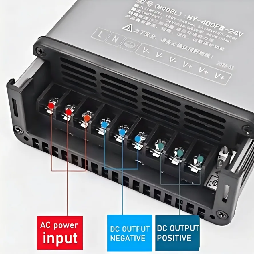 Fuente de alimentación a prueba de lluvia de grado de ingeniería, ventilador de refrigeración de potencia completa AC 220V a DC 12V 24V, controlador LED impermeable a prueba de polvo para exteriores - imagen 3