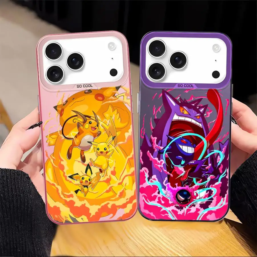 Funda Poke-mons Gen-gars Pika-chus para iPhone 15 Plus 16 17 Pro Max 12 XS 14 XR 16e 13 11 17Air - imagen 2