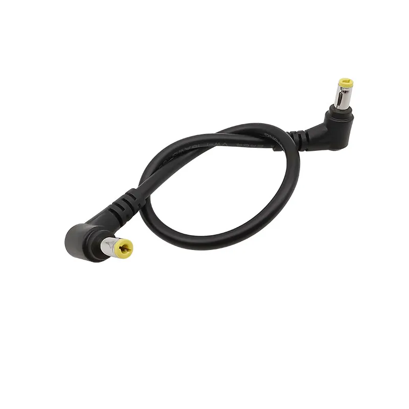 Enchufe de alimentación de CC de ángulo recto, conector de Cable de extensión de CC macho a macho de 5,5x2,5mm, Compatible con tira LED de cámara CCTV de 5,5x2,1mm - imagen 2