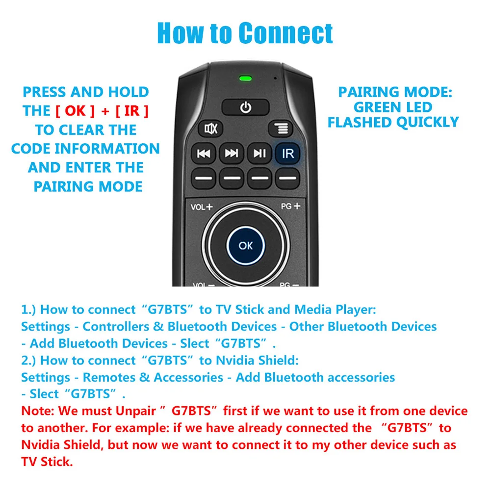 Teclado inalámbrico Air Mouse compatible con Bluetooth 3,7-4,2 V retroiluminación IR Control remoto carga Micro USB 200mAh para proyector de PC - imagen 3