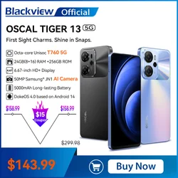 Blackview OSCAL TIGER 13, smartphone 5G con NFC