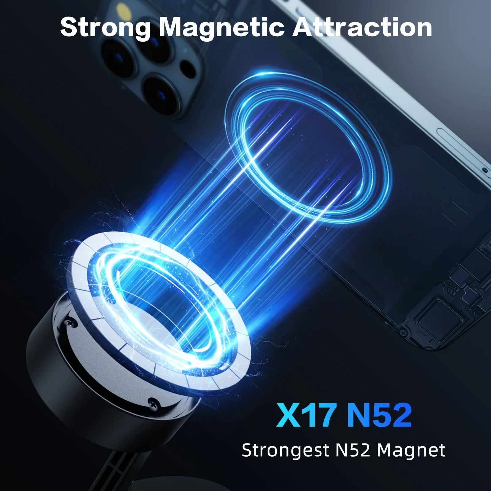 Ventosa magnética al vacío, soporte giratorio plegable, ventosa de doble cara para soporte giratorio Universal al vacío, soporte para teléfono móvil - imagen 5