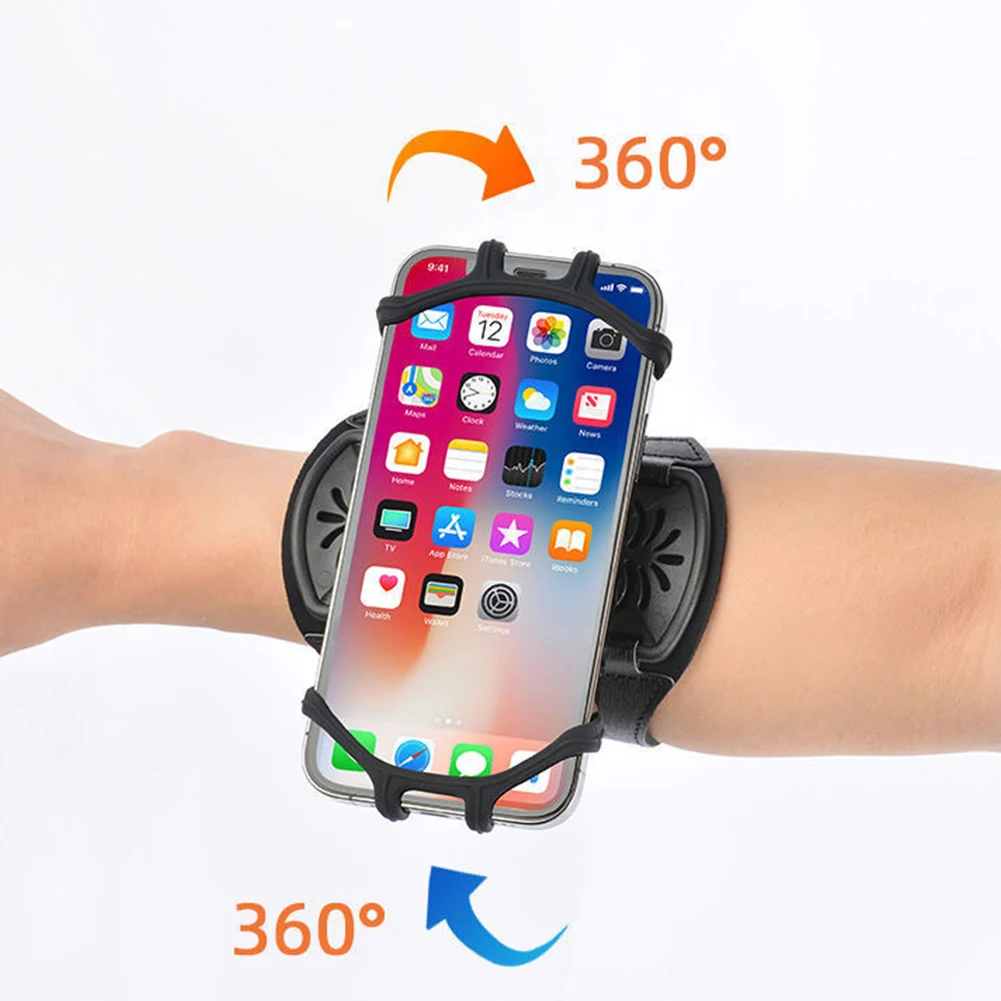 Brazalete para correr, brazalete deportivo, pulsera deportiva ajustable, brazalete giratorio de 360 grados para teléfono para correr, entrenamiento en gimnasio - imagen 5