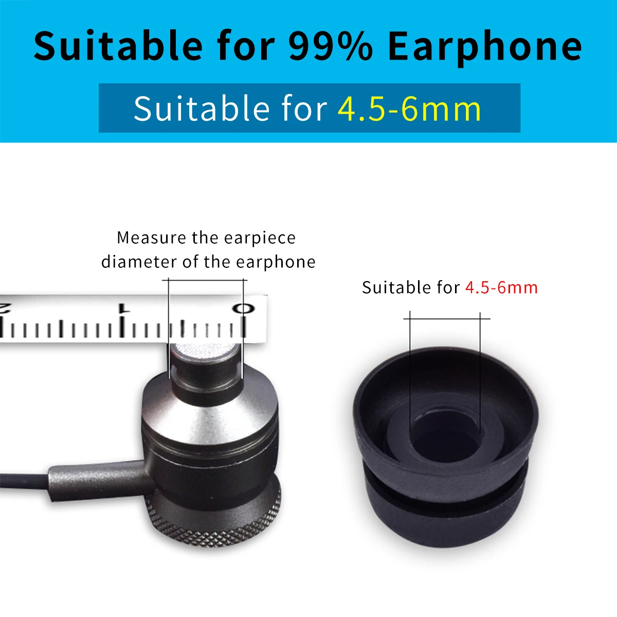 Puntas de silicona para auriculares, piezas para ONE More EVO, KZ ZAS IEM/1More EVO/SONY WF-1000XM4, TWS, antideslizantes, evita caídas, 6 uds. - imagen 2