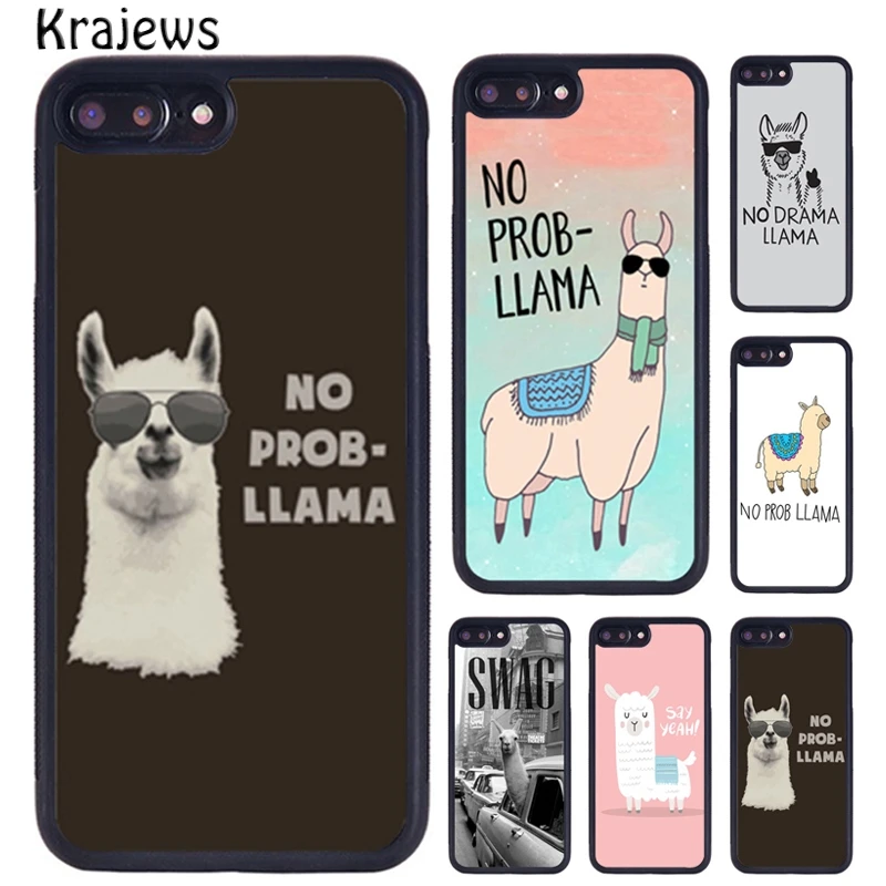 Krajews No Drama Prob Llama funda de teléfono para iPhone 17 Air 16 15 14 11 12 13 Pro MAX Plus funda coque