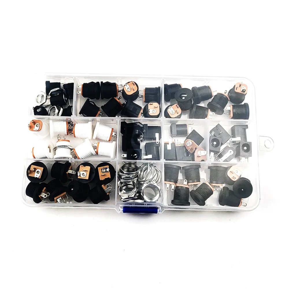 52 unids/caja DC022 DC022B DC005 DC012 DC021 5,5*2,5 5,5x2,1mm toma de corriente CC/conector CC conjunto de montaje en Panel - imagen 4