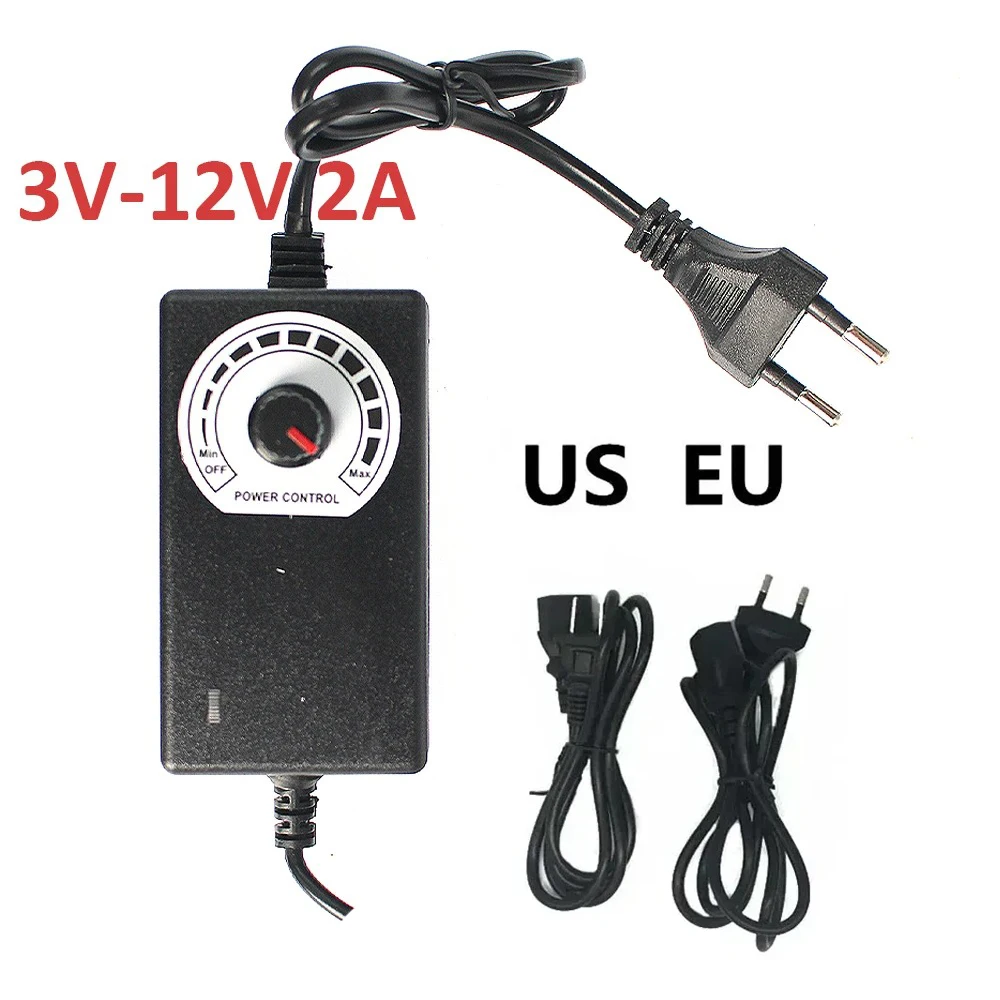 Fuente de alimentación ajustable Universal de 3V, 12V, 24V, 36V, 2A, adaptador de corriente de CA a CC para convertidor de fuente de alimentación de tira LED, enchufe UE y EE. UU. - imagen 4