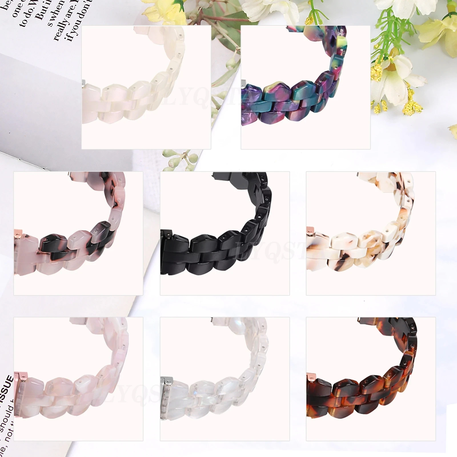 Correa de resina para Samsung Galaxy Watch 6/5/4 44mm 40mm classic 47mm 43mm 46 42mm correa de reloj Active2 Galaxy 5 pro 45mm - imagen 4