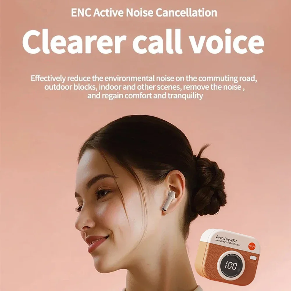 Auriculares Bluetooth 5,4, intrauditivos con reducción de ruido, inalámbricos deportivos, pantalla LED, estéreo HiFi, resistentes al agua - imagen 5