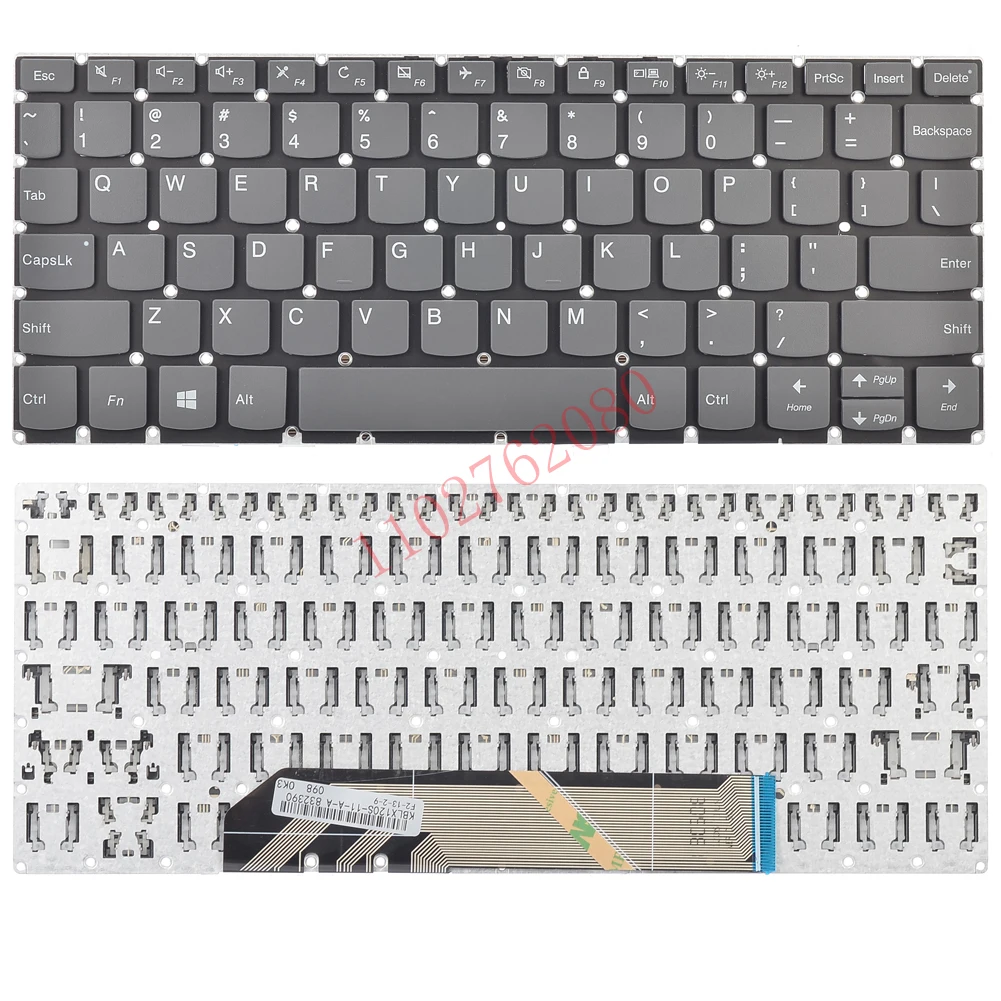 Teclado US para Lenovo Yoga 330-13IKB FLEX11 330-11IGM, serie S130-11IGM, gris, sin retroiluminación