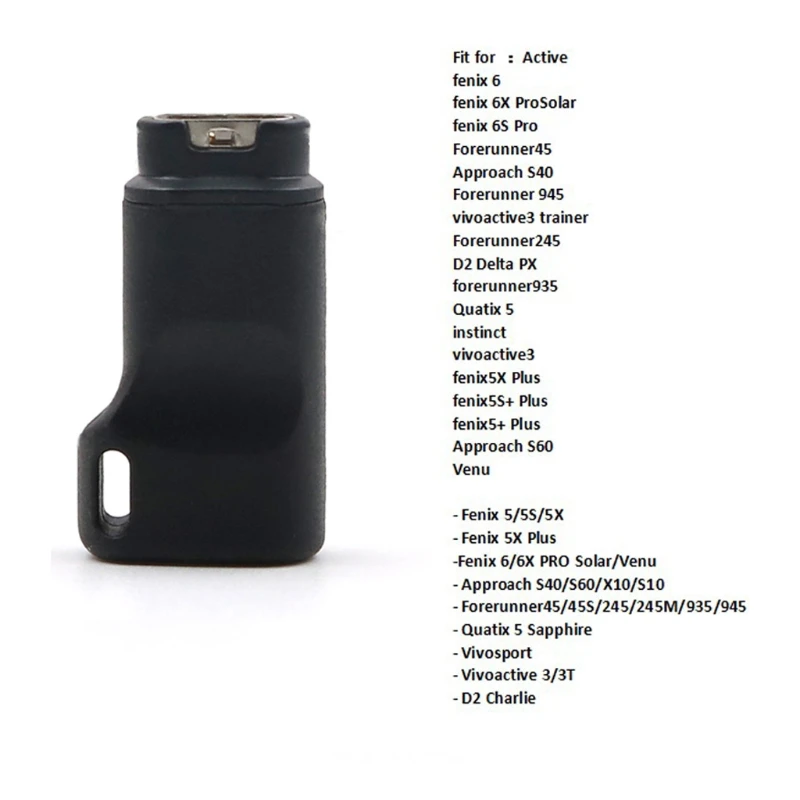 Convertidor de carga USB tipo C hembra a 4 pines para reloj inteligente Garmin Fenix 5/5S/5X/6 Forerunner 45/45S/245/245M/935 - imagen 3