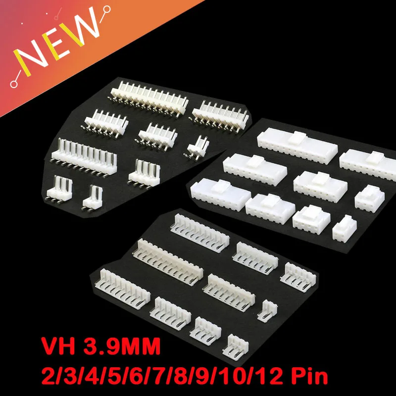 50 uds/20 piezas Uds VH 3,96 2/3/4/5/6/7/8 Pin enchufe macho hembra terminales de carcasa Cable conectores VH3.96