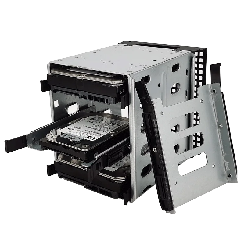 2025 nuevo estante de jaula para disco duro SGCC HDD de gran capacidad bandeja de disco duro SATA Caddy para carcasa de estante adaptador HDD de 5,25 a 3,5 - imagen 3