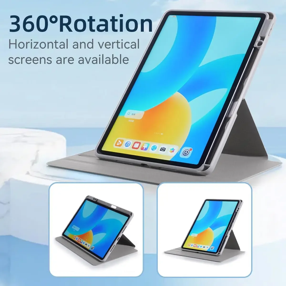 Para Huawei MatePad Funda de 11,5 pulgadas 360 ° Estuche acrílico giratorio para tableta HUAWEI HONOR X9 Pad con portalápices - imagen 2