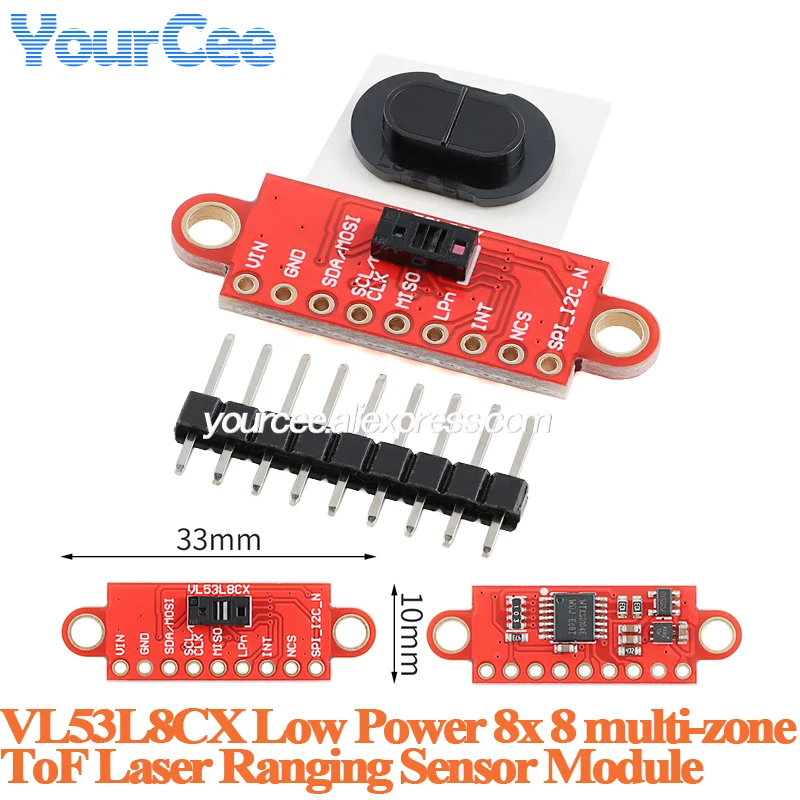 5 uds/1 unidad VL53L8CX VL53L7CX 8x8 VL53L4CD sensor de proximidad ToF de tiempo de vuelo de alta precisión módulo de rango láser con cubierta - imagen 3