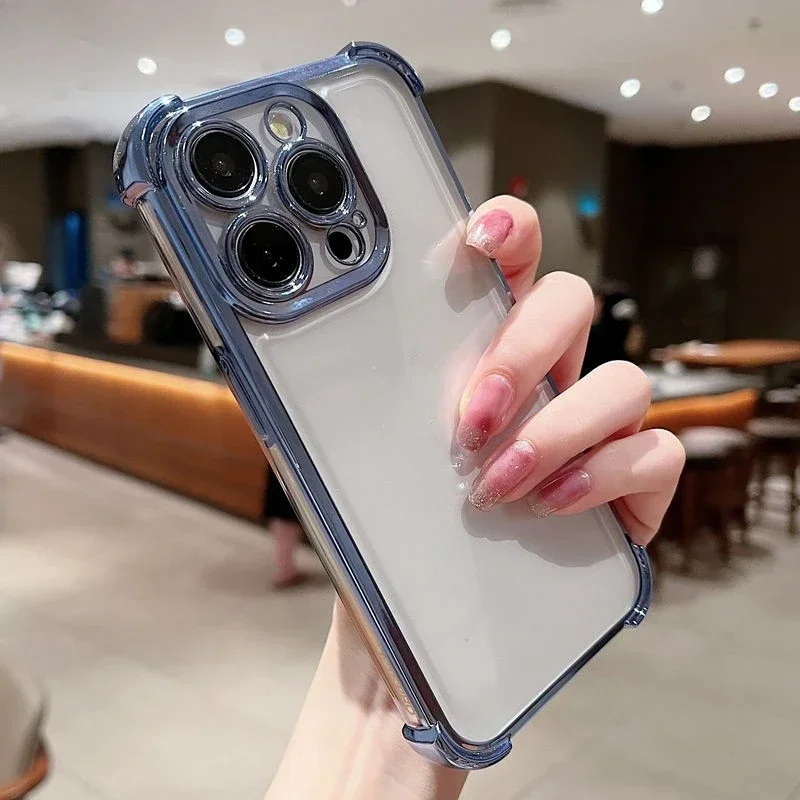 Para Redmi Note 14S 14 Pro Plus 13 12 Pro 5G 4G Redmi 9i 9 Prime funda de teléfono transparente anticaída galvanoplastia contraportada - imagen 5
