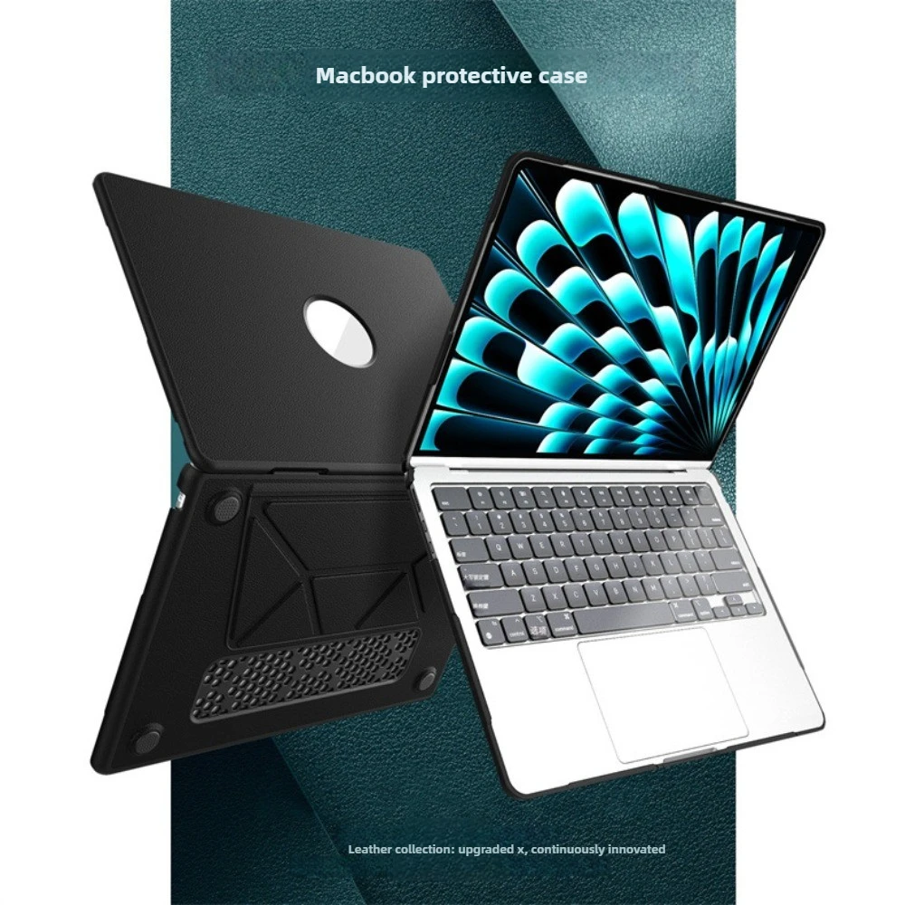 Para MacBook Air 15 funda 2025 M4 modelo A3241 M3 15,3 M2 soporte de cuero PU para portátil MacBook 2020-2025 Air 13,6 Pro 13 14 16,2