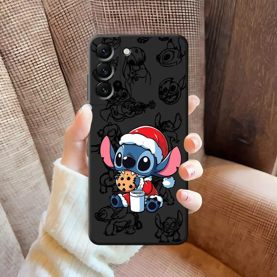Funda de teléfono suave negra con puntada de dibujos animados de Navidad para Samsung Galaxy A25 A71 A26 A72 A36 A24 A55 A41 A23 A53 A22 A52 A51 - imagen 5