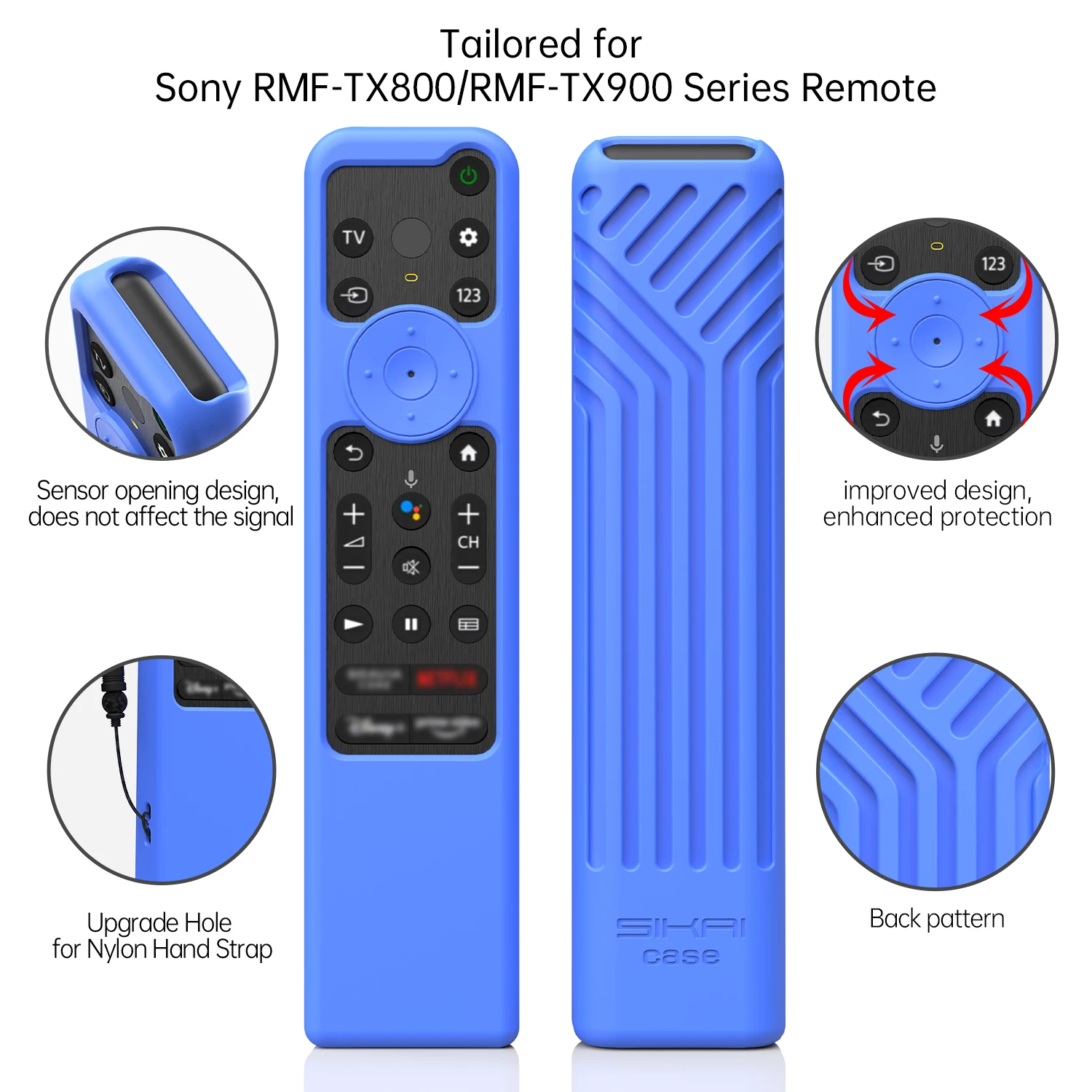 Funda de silicona para mando a distancia de TV Samrt, carcasa protectora para mando a distancia de TV MF-TX900U, TX900C, TX900P, Sony RMF-TX800P, TX800U, TX800C - imagen 5