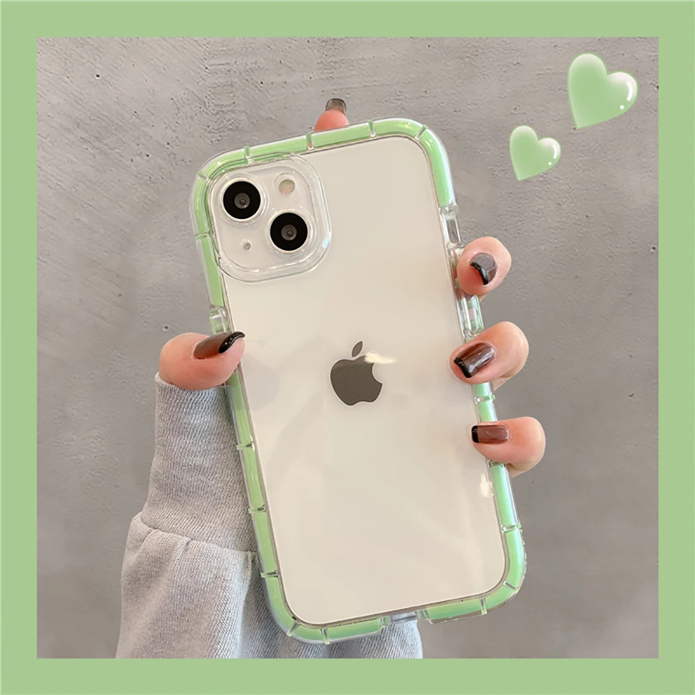 Funda luminosa de Color liso para iPhone 13, 12, 11, 14, 15 16 Pro Max XS, protección completa para cámara, funda de parachoques suave transparente a prueba de golpes - imagen 4