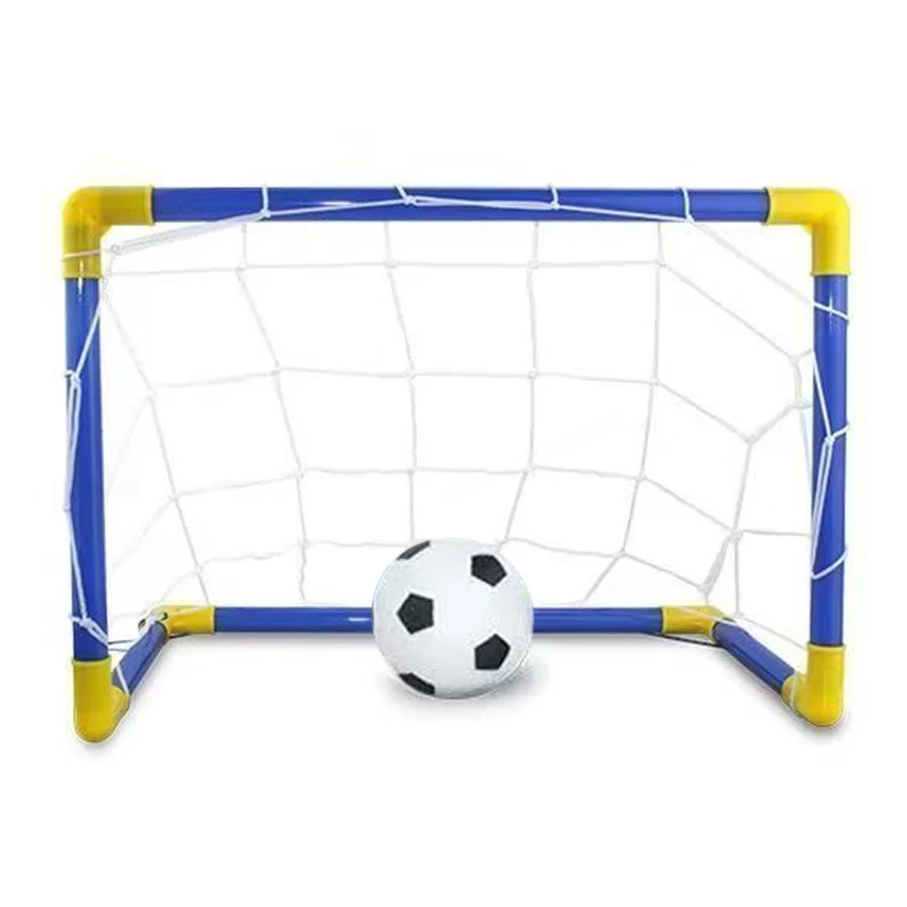 Juego de microportería de fútbol portátil para niños, 44x25cm, con bomba de red y pelota, juguete ligero para interiores y exteriores, para entrenamiento en la playa y el parque - imagen 5