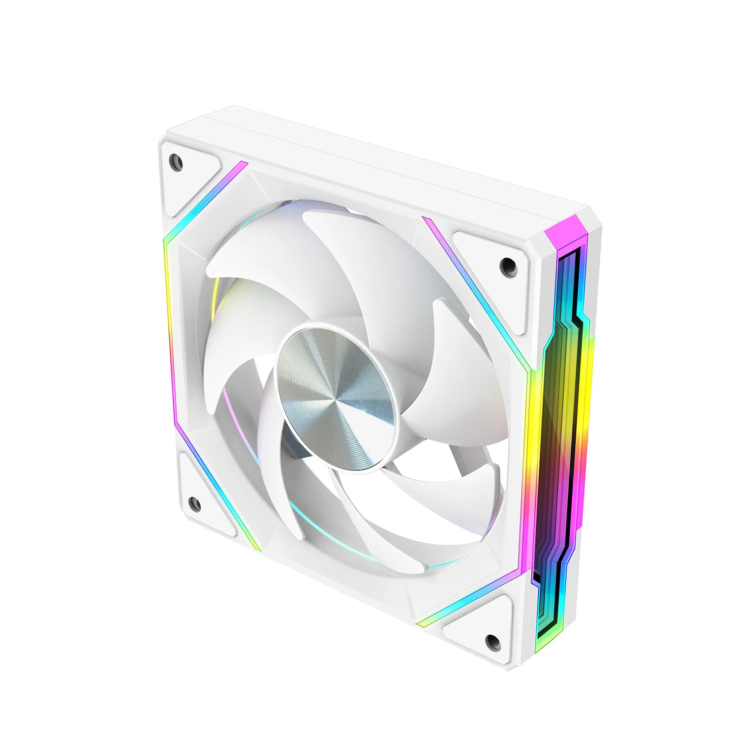 Ventilador con cubierta ICE Whale PRISM 5GT, 120mm, 5V, 3 pines, ARGB, efecto de luz de espejo cíclico, PWM, 1800RPM, ventilador de refrigeración, sincronización de iluminación de placa base - imagen 5