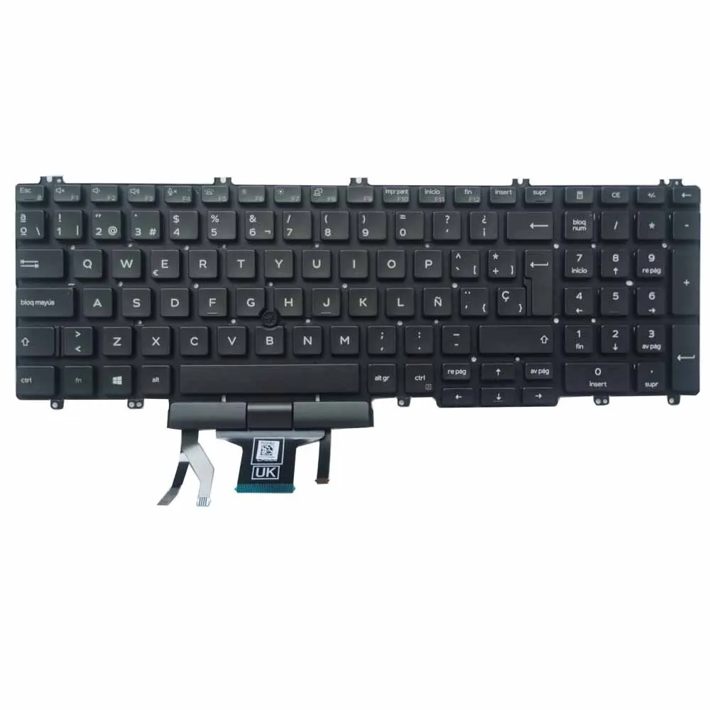 Teclado retroiluminado francés/español/estadounidense para Dell Precision 3500 3501 3541 Latitude 5500 E5500 5510 5511 5501 con ratón Stick 0XPYPV - imagen 3