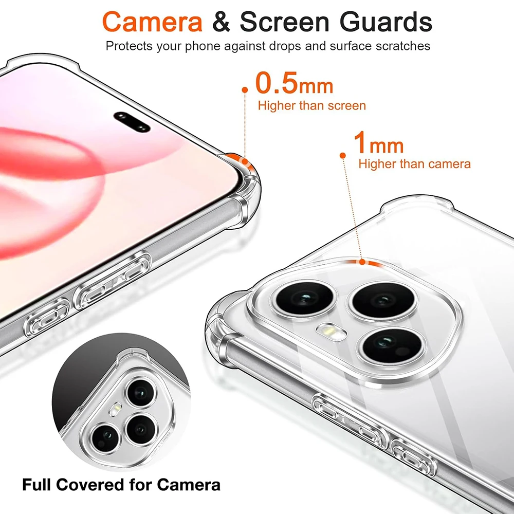 Funda ultrafina suave de silicona a prueba de golpes para Huawei Honor 400 200 90 70 50 Lite Pro 5g funda transparente de Tpu carcasa delgada transparente - imagen 3