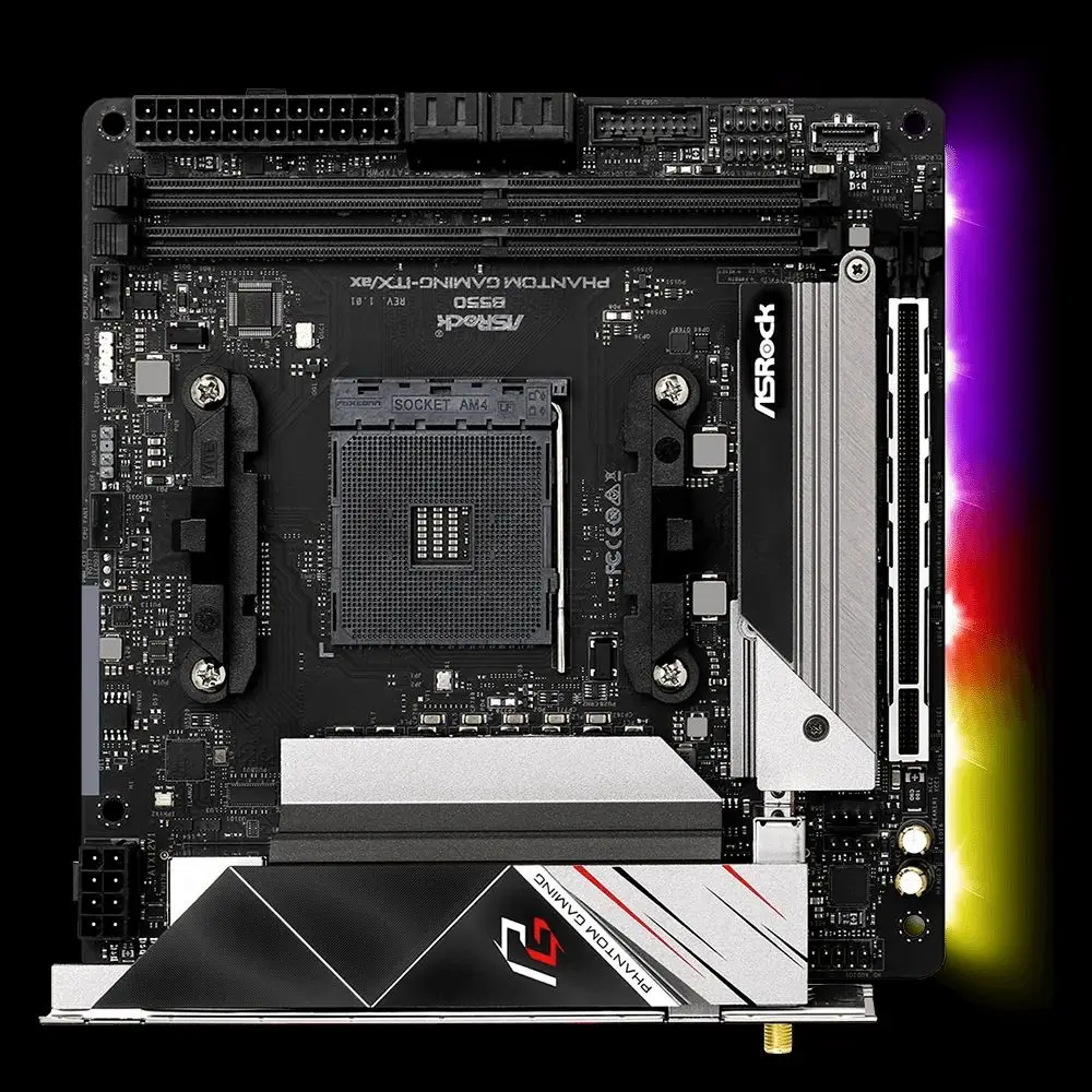 Placa base B550 AM4 ASROCK B550 PHANTOM GAMING-ITX/AX compatible con CPU Ryzen 5 5600X 5600 7 5800X 9 5900X DDR4 M.2 Mini-ITXplaca mãe - imagen 5