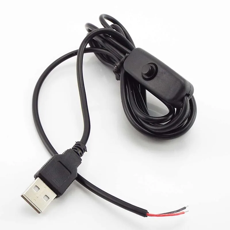 Cable USB de 2m con interruptor 501 Cables eléctricos Cobre 22awg 3A Cable 5V 12V Cable de extensión de alimentación USB A - imagen 5