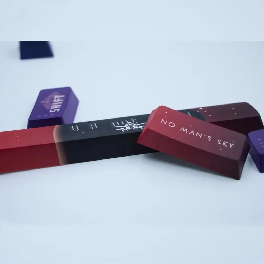142 teclas/juego de teclas de cielo sin hombre, teclas subcama de tinte PBT, teclas a prueba de luz con perfil de cereza para interruptor MX Wooting Alice 60 75 96 - imagen 4