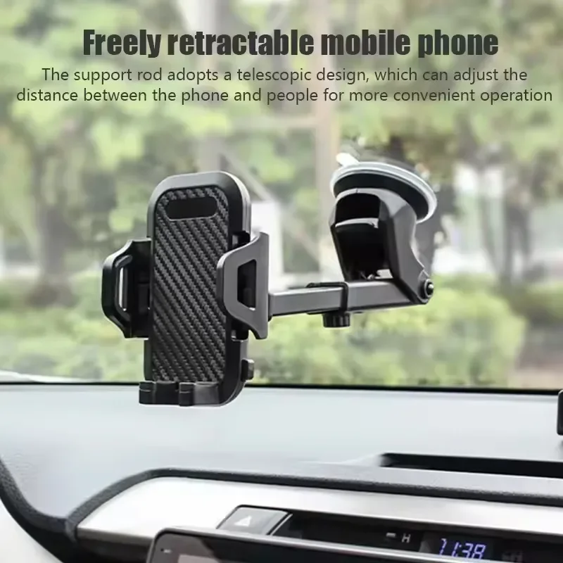 Soporte para teléfono de coche con ventosa soporte para teléfono inteligente para iPhone Xiaomi Huawei Samsung móvil en coche - imagen 2