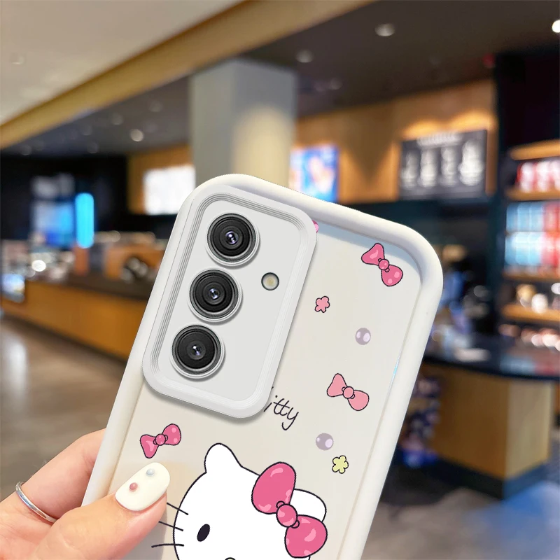 Preciosa funda blanda Sanrio Hello Kitty para Samsung Galaxy A35 A34 A33 A32 5G A31 A30 A24 A23 A22 A16 A12 A06 A03 M55 funda de silicona - imagen 5
