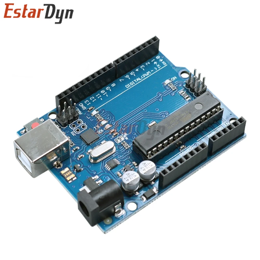 Placa de desarrollo Arduino UNO R3 ATmega328P con cable USB para proyectos de kit inicial y aprendizaje de bricolaje - imagen 5