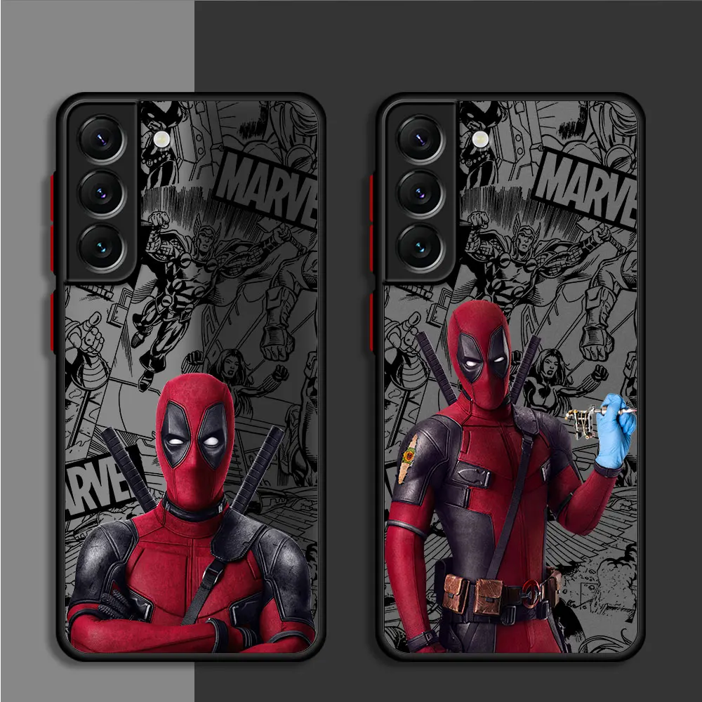 Funda de lujo Marvel Deadpool, funda dura para teléfono de PC para Samsung Galaxy S23 FE S9 S24 Plus S22 S23 Ultra S20 FE S10 Plus S21 - imagen 5
