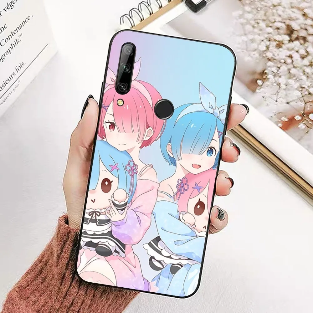 Funda de teléfono de Anime japonés Re z-zeroES para Huawei Honor 10 Lite 9 20 7A 9X 30 50 60 70 Pro Plus, funda de silicona suave - imagen 3