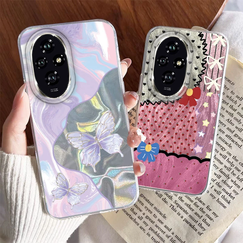Para Honor 400 Lite 200 Pro 200 Lite 5G cubierta de teléfono dibujos animados gato leopardo estampado patrones moda suave TPU parachoques para Honor 400 Lite - imagen 5