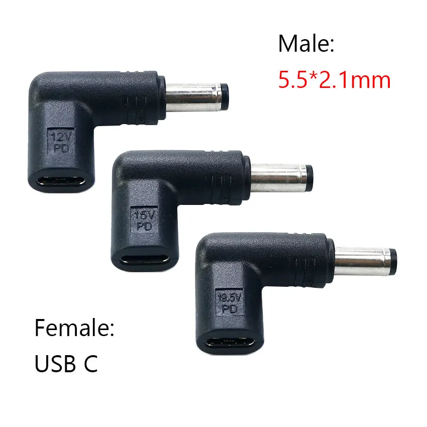 Cltgxdd USB tipo C PD a conector de alimentación CC 5V 9V 12V 15V 19,5V USB C a DC Jack adaptador de carga convertidor para tableta - imagen 4