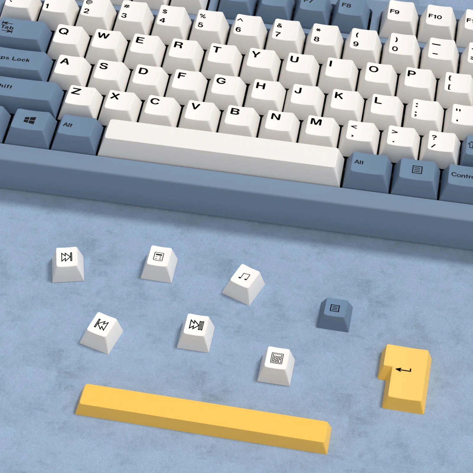 KBDiy 145 teclas/juego de teclas PBT para teclado mecánico perfil de cereza teclas Retro amarillo albaricoque para sublimación de interruptor MX - imagen 5