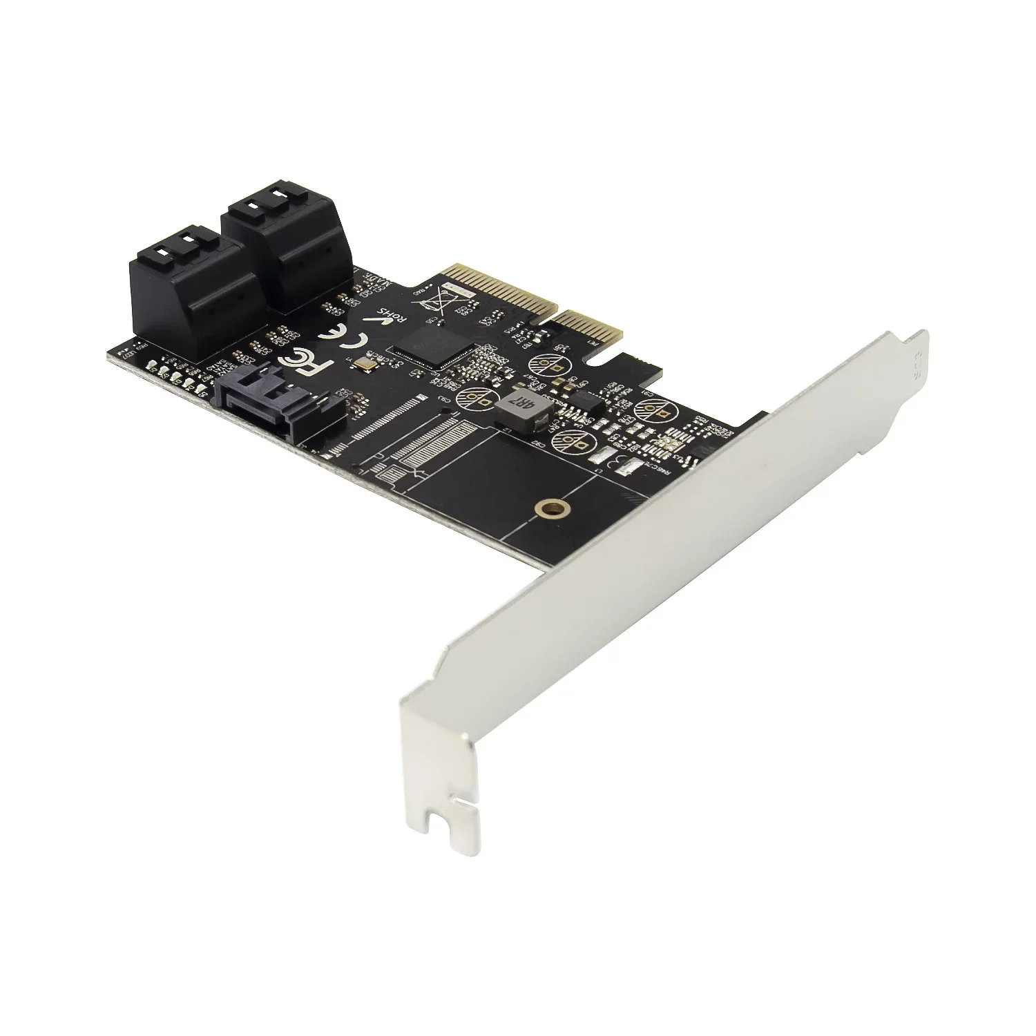 Adaptador SATA a PCIE 5 puertos PCI Express X4 X8 X16 a SATA 3,0 tarjeta de expansión de velocidad de 6 Gbp Cable de datos SATA 3,0 - imagen 3