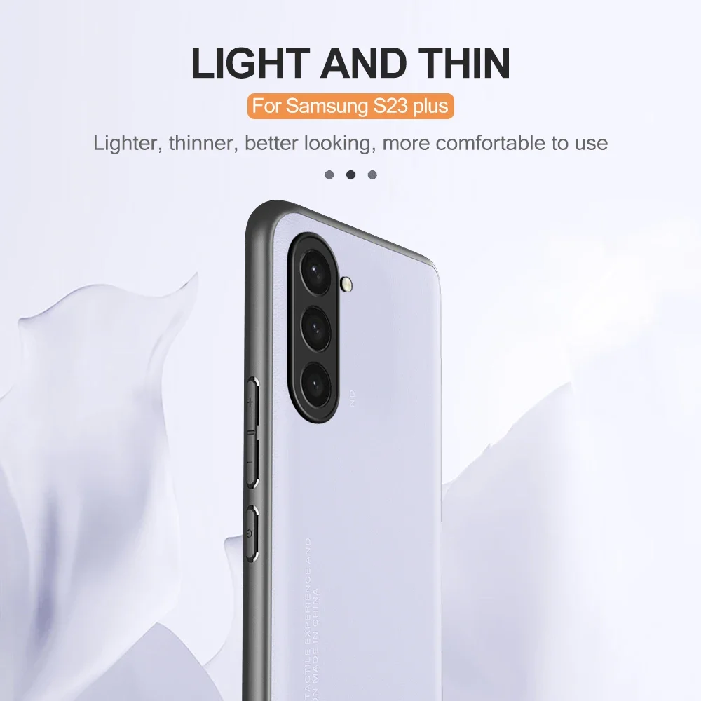 Funda de teléfono de piel lisa para Samsung Galaxy S24 Ultra, carcasa de silicona a prueba de golpes Samsang S23 Plus S23Ultra S24Ultra 5G - imagen 4