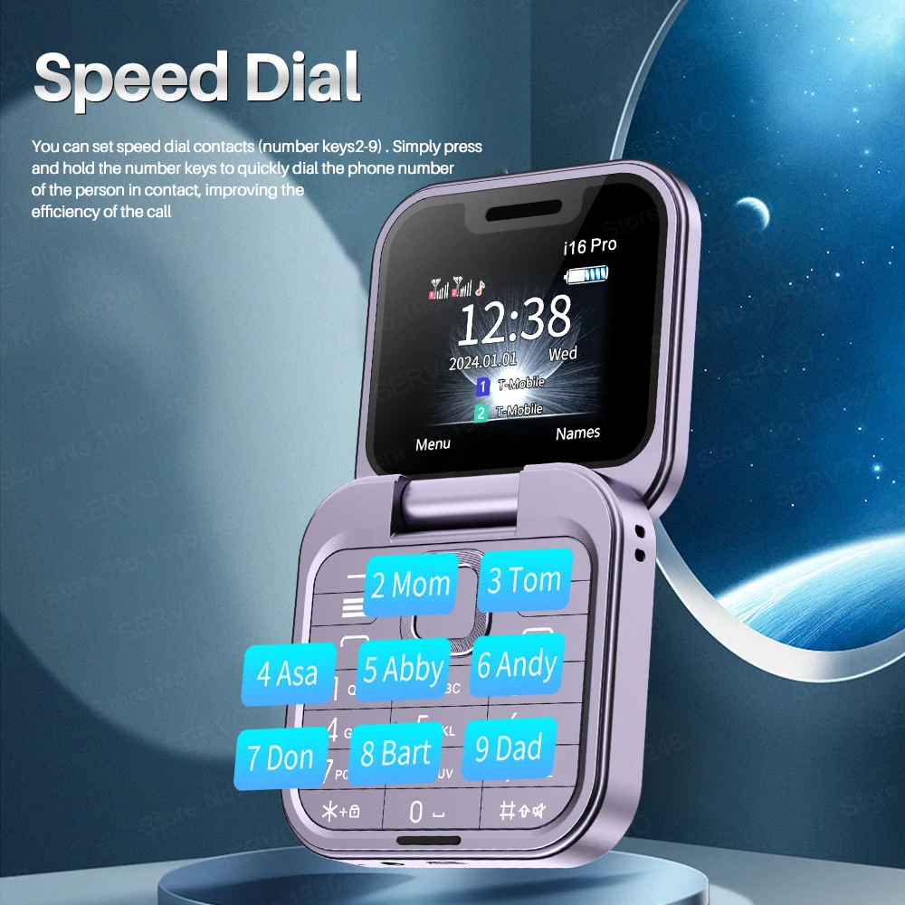 SERVO i16 Pro Mini - Teléfono Plegable Dual SIM 1,77 pulgadas - imagen 3