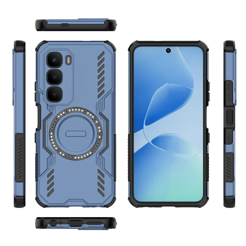 Para Infinix Hot 60 4G funda Infinix Hot 60 4G cubierta disipación de calor fundas de teléfono de carga inalámbrica magnética para Infinix Hot 60 4G - imagen 3