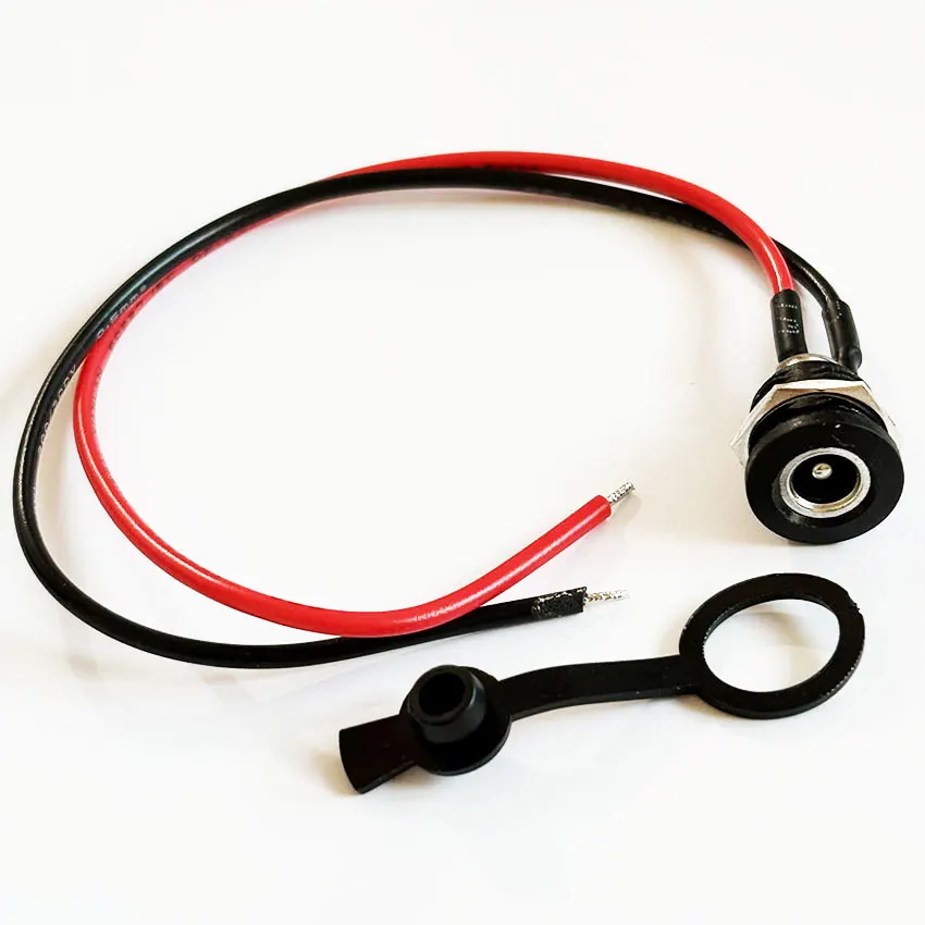 5/10 Uds conector hembra de alimentación CC con Cable 20AWG con cable 5,5*2,1 5,5*2,5mm toma de carga CC conector de alimentación hembra de alta corriente - imagen 3